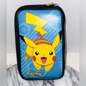 Nintendo 3DS Pokemon Pikachu Carrying Case Travel Bag With Rare Stylist!! 2016